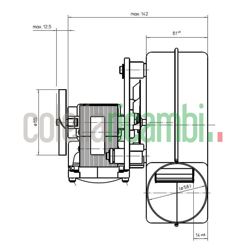 Estrattore - aspiratore fumi RLH120/0038A12-3038 14706181