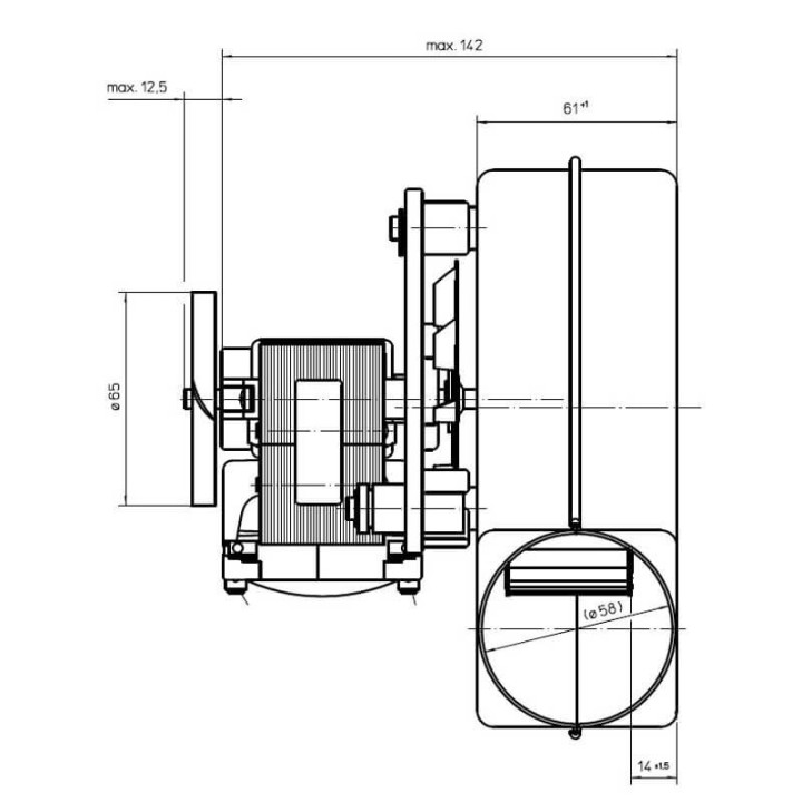 Estrattore - aspiratore fumi RLH120/0038A12-3038 14706181