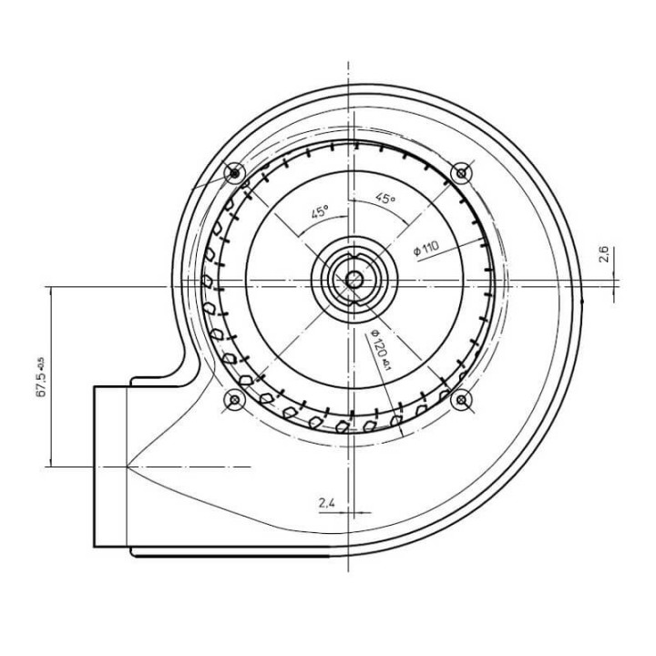 Estrattore - aspiratore fumi RLH120/0038A12-3038 14706181