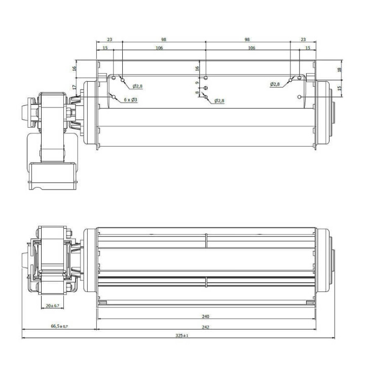 Vendita Ventola tangenziale COPREL TFL 45-240/20T1ADN HT Stufe a Pellet 14706200