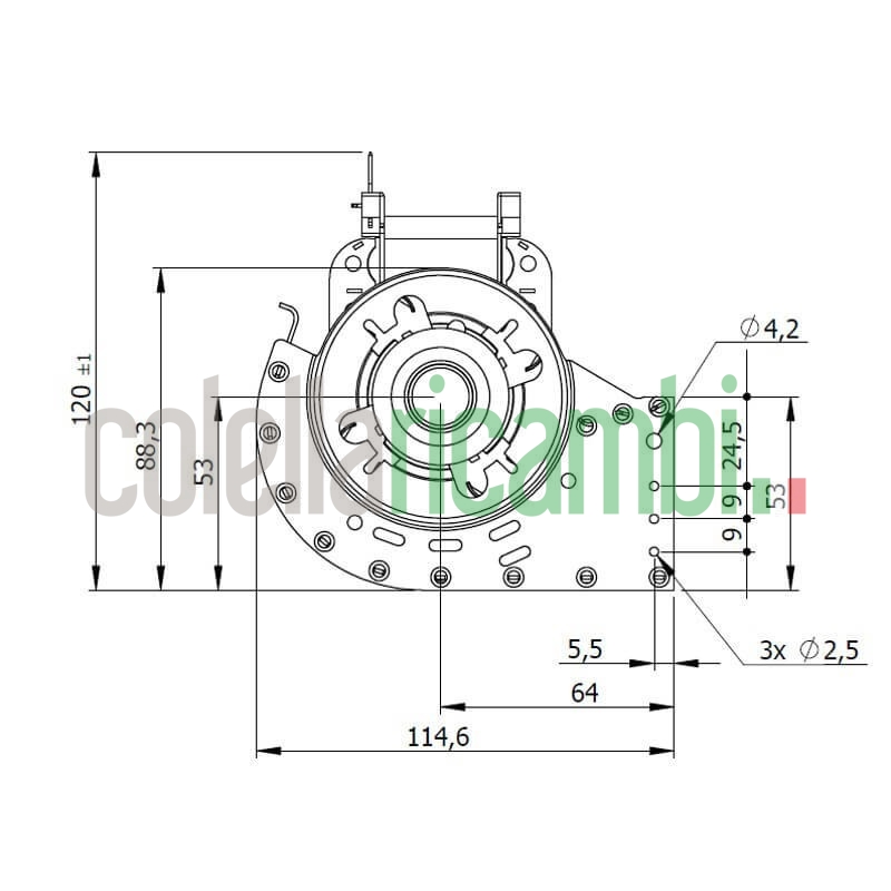 Ventola tangenziale COPREL TFR 65-240/C.20T ASN HT Stufe a Pellet 14706206