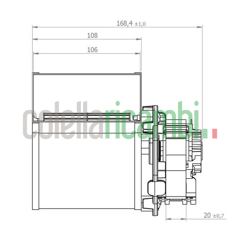 Ventilatore centrifugo DDR 76/86 C.62-20T ADN HT BB Stufa a Pellet 14706213