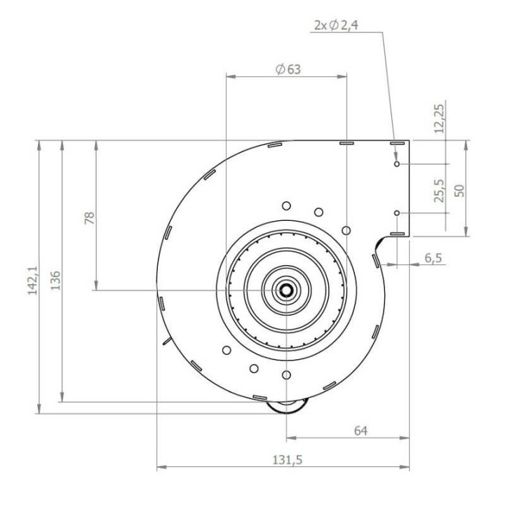 Ventilatore centrifugo DDR 76/86 C.62-20T ADN HT BB Stufa a Pellet 14706213