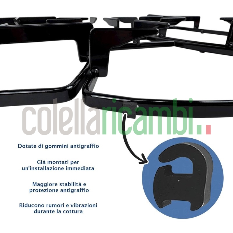 Kit Sostituzione Griglie 5 Fuochi compatibile con Piano Cottura Hotpoint Ariston – Set 3 Griglie