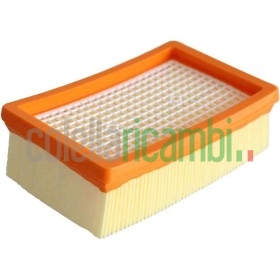 Filtro Piatto Plissettato per Aspirapolvere, Compatibile con Karcher WD 4 WD 5 WD 6, Plastica, 159x101mm