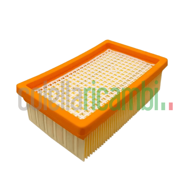 Filtro Piatto Plissettato per Aspirapolvere, Compatibile con Karcher WD 4 WD 5 WD 6, Plastica, 159x101mm