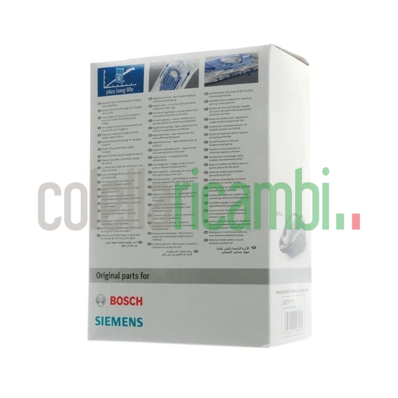 Confezione 4 sacchetti Tipo P MegaAir SuperTEX per Aspirapolvere Bosch 00468264