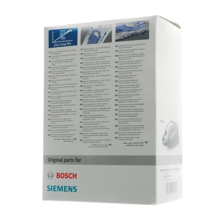 Confezione 4 sacchetti Tipo P MegaAir SuperTEX per Aspirapolvere Bosch 00468264