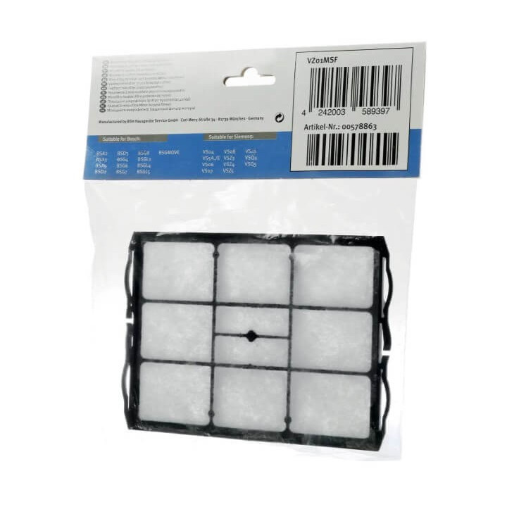 Filtro polvere protezione motore per aspirapolvere Bosch 00578863