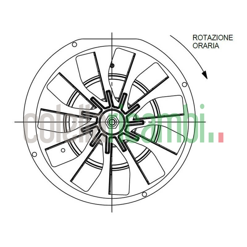 Estrattore aspiratore fumi ECM FIME ES150PC004 stufe a pellet 14706250