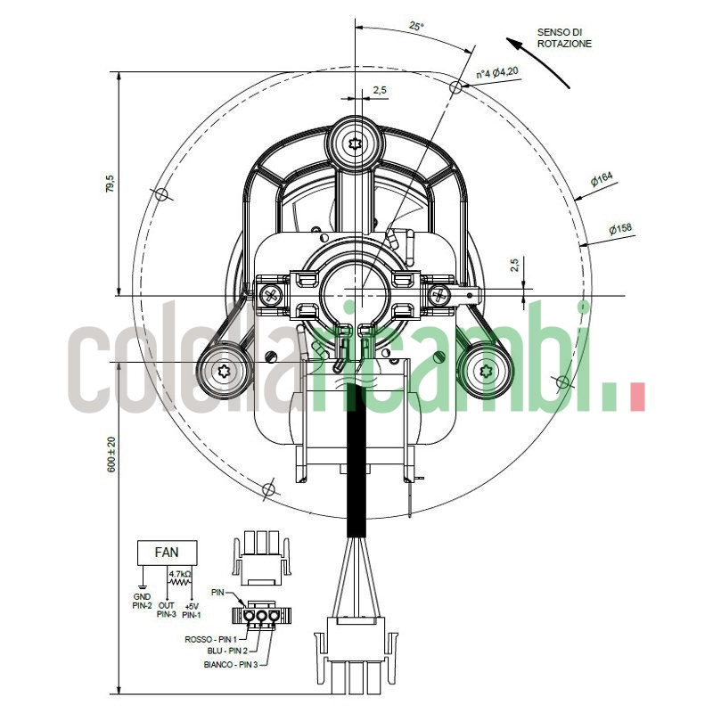 Estrattore aspiratore fumi ECM FIME ES150P017 Stufe a Pellet 14706251