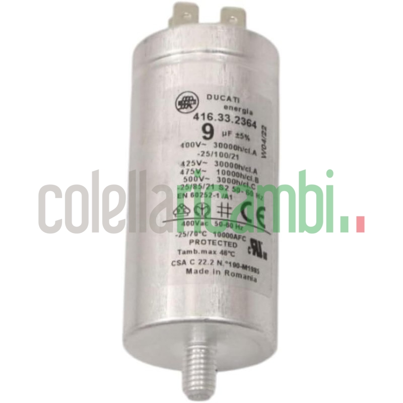Condensatore 9 µF originale Asciugatrice Candy 40016110