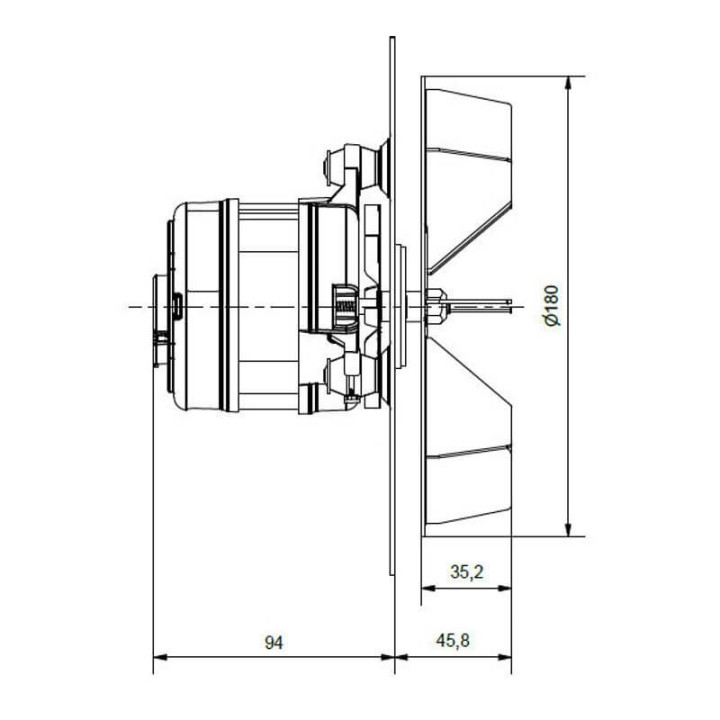 Estrattore - aspiratore fumi ECM FIME ES180P002 Stufa a pellet 14706253