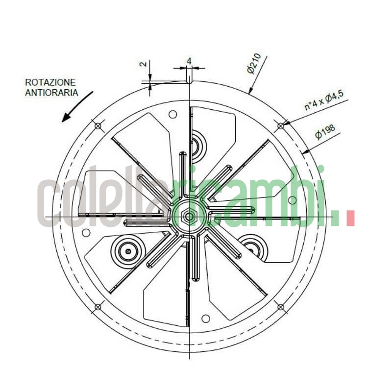 Estrattore - aspiratore fumi ECM FIME ES180P002 Stufa a pellet 14706253