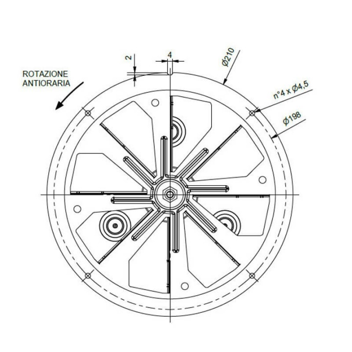 Estrattore - aspiratore fumi ECM FIME ES180P002 Stufa a pellet 14706253