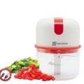 Behome Mini Tritatutto Ricaricabile usb senza fili, Capacità 250 ml Lame Acciaio inossidabile Rosso e Bianco