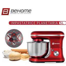 Behome Impastatrice Planetaria Professionale 6,5L Rosso
