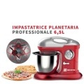 Behome Impastatrice Planetaria Professionale 6,5L Rosso