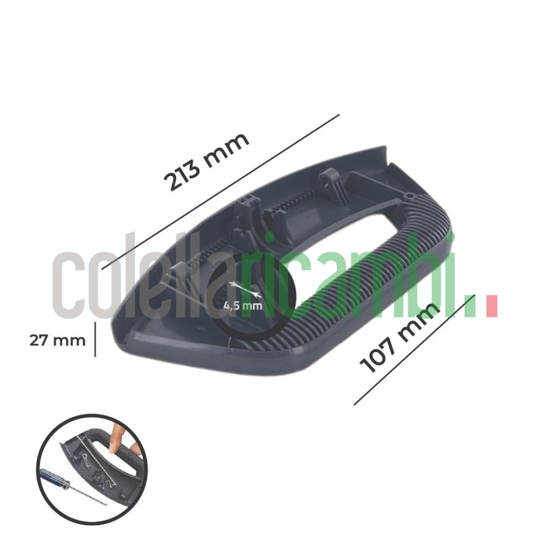 Set Maniglia ARISTON Oblò Grigio Futura Lavatrice C00286151
