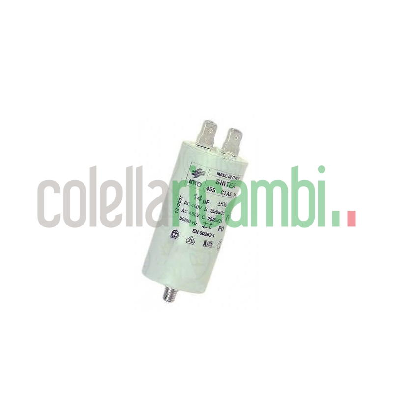 Condensatore 14 microfarad per Lavatrici Ariston Indesit C00045956