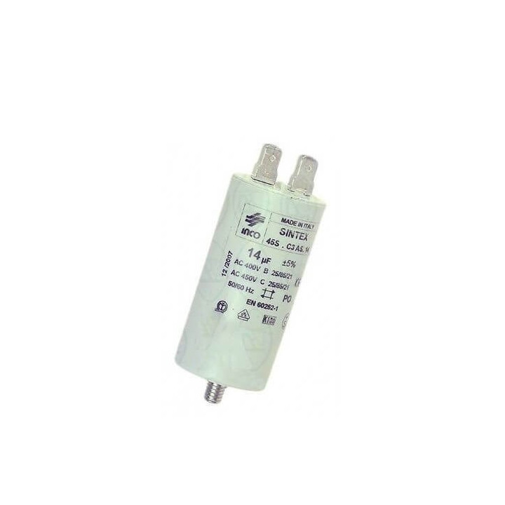Condensatore 14 microfarad per Lavatrici Ariston Indesit C00045956