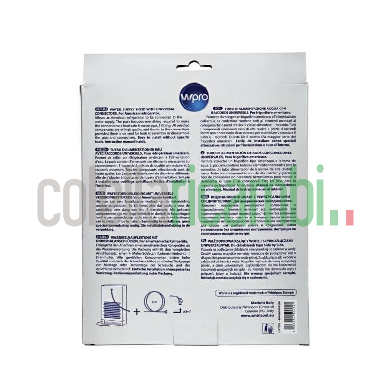 Kit Tubo + Raccorso per Filtro Frigorifero Beko 484000008590