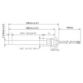 Resistenza accensione con raccordo filettato 3/8" GAS HT82398 per Stufe a Pellet 14701120