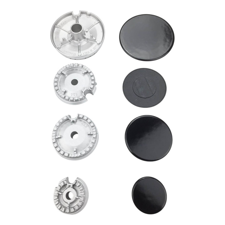 Kit 4 Bruciatori + 4 Piattelli Indesit BB2708