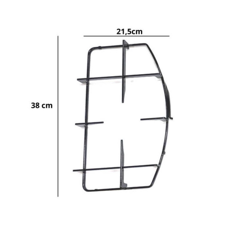 Griglia piano cottura 1 fuoco sinistra nera 38x21,5cm HotPoint Ariston P0293