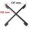 Griglia 4 piedi in ghisa 1 fuoco 185x185mm piano cottura Elba De Longhi G0824
