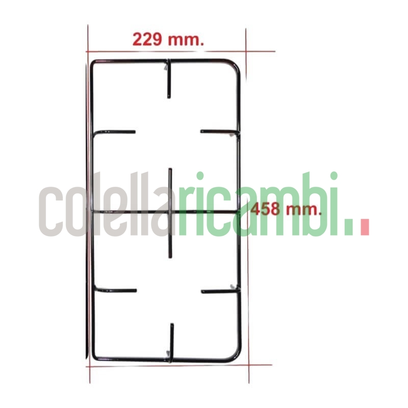 Griglia in piattina 2 fuochi 458x229 Piano Cottura Samet P4751