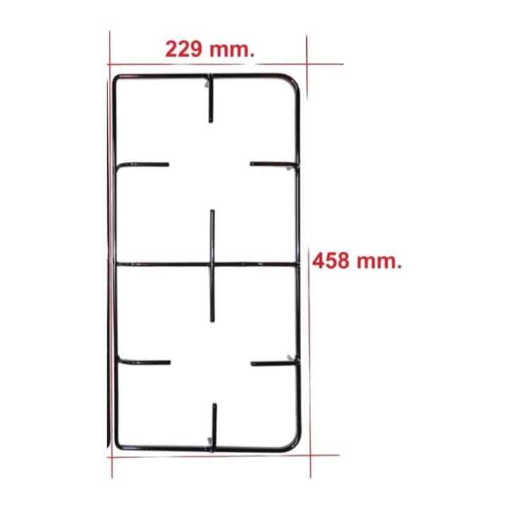 Griglia in piattina 2 fuochi 458x229 Piano Cottura Samet P4751