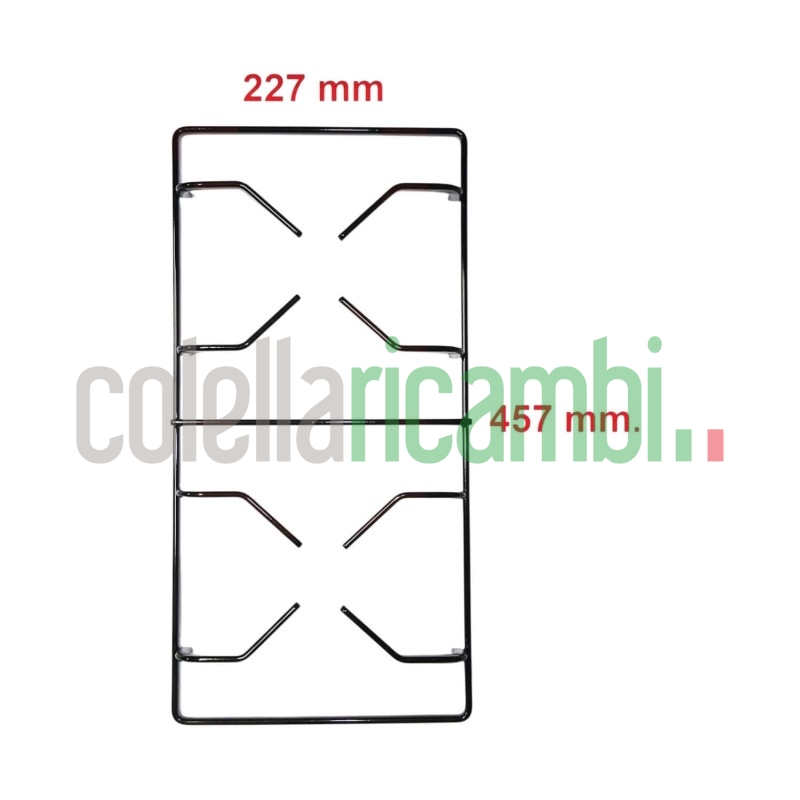 Griglia in piattina 2 Fuochi 457x227 Piano Cottura Smalvic P5250