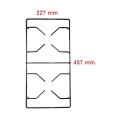 Griglia in piattina 2 Fuochi 457x227 Piano Cottura Smalvic P5250