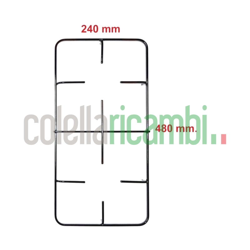 Griglia in filo smaltato 2 Fuochi 480X240 Piano Cottura P0251