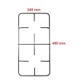 Griglia in filo smaltato 2 Fuochi 480X240 Piano Cottura P0251