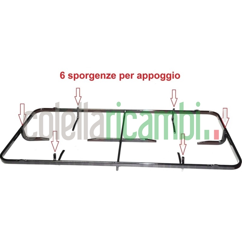 Griglia in filo smaltato 2 Fuochi 480X240 Piano Cottura P0251
