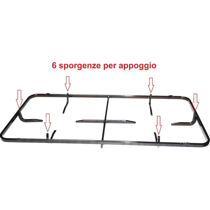 Griglia in filo smaltato 2 Fuochi 480X240 Piano Cottura P0251