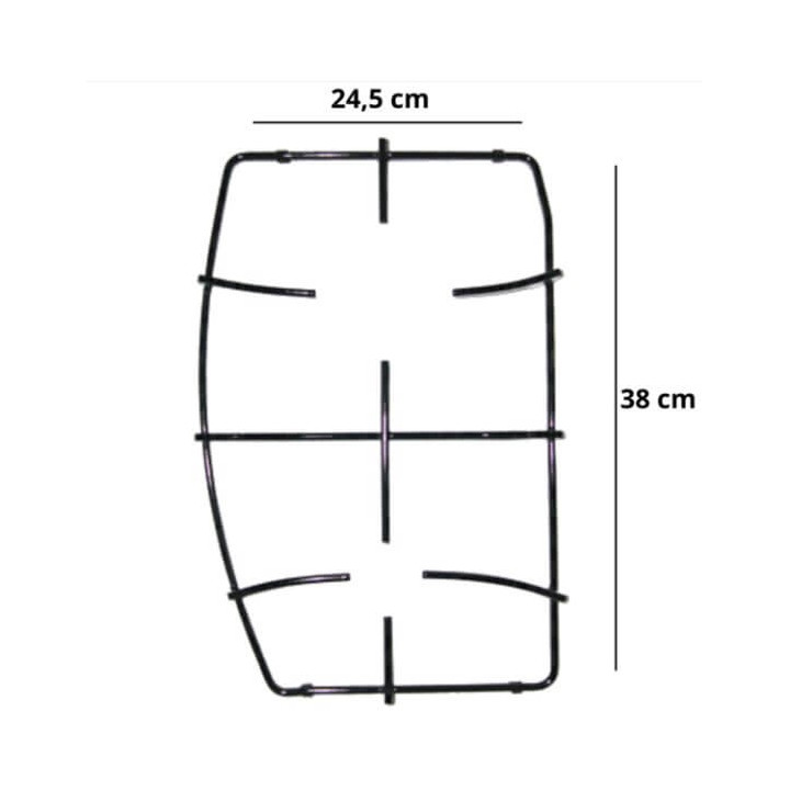 Griglia in Piattina 2 Fuochi centrale 38x245 Piano Cottura Ariston P0296