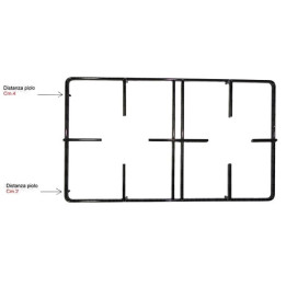 Griglia in piattina 2 Fuochi 455x268 Piano Cottura Zanussi P6751