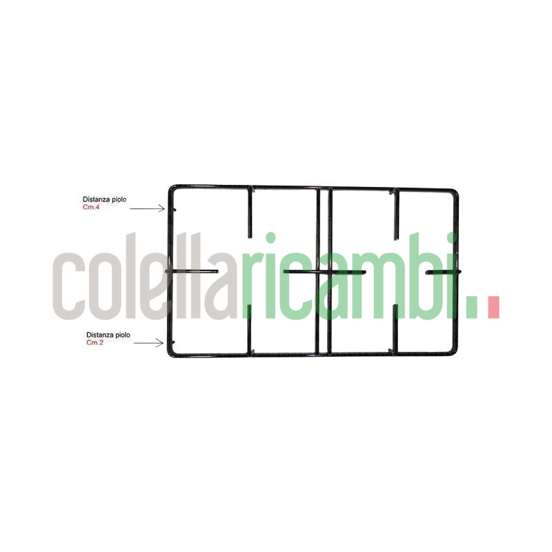 Griglia in piattina 2 Fuochi 455x268 Piano Cottura Zanussi P6751