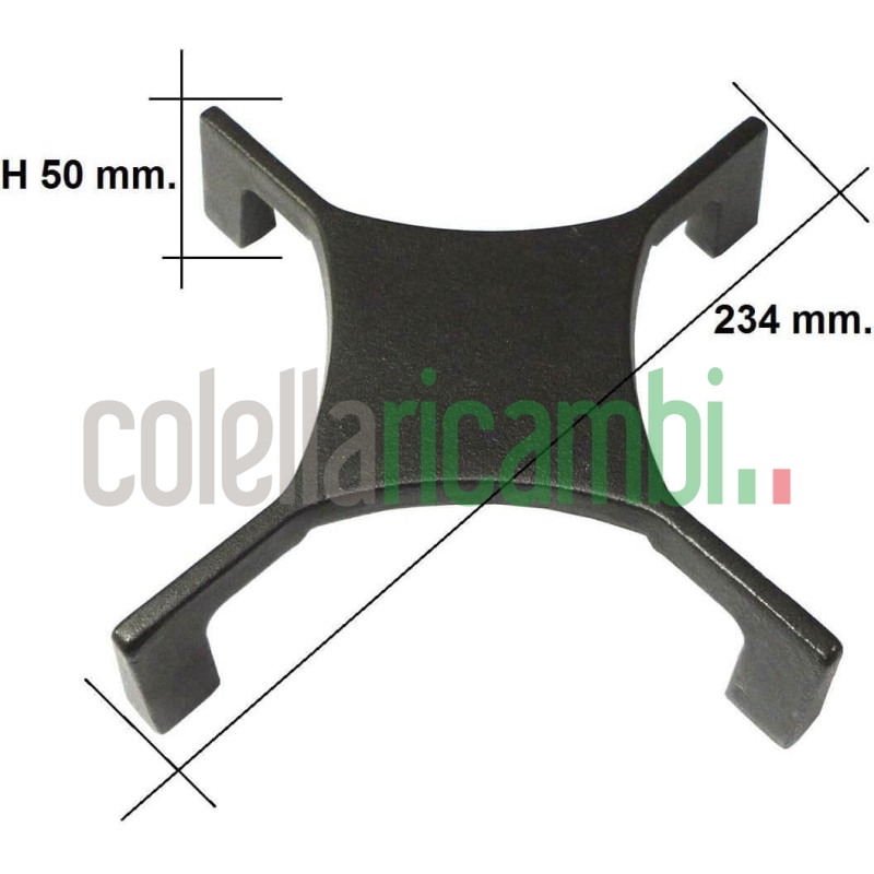 Griglia in ghisa 1 fuoco Grande Rapido per Piano Cottura Ariston Hotpoint G0222