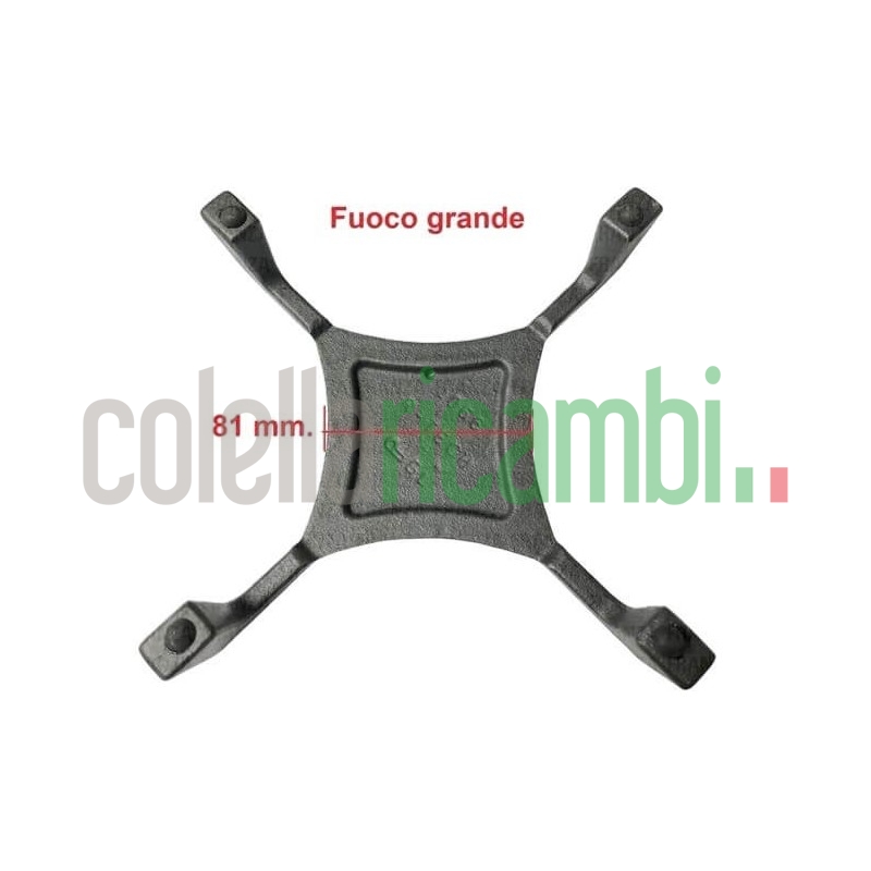 Griglia in ghisa 1 fuoco Grande Rapido per Piano Cottura Ariston Hotpoint G0222