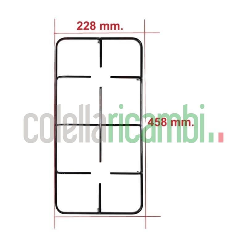 Griglia piattino 2 Fuochi 458x228mm Piano Cottura universale P3750