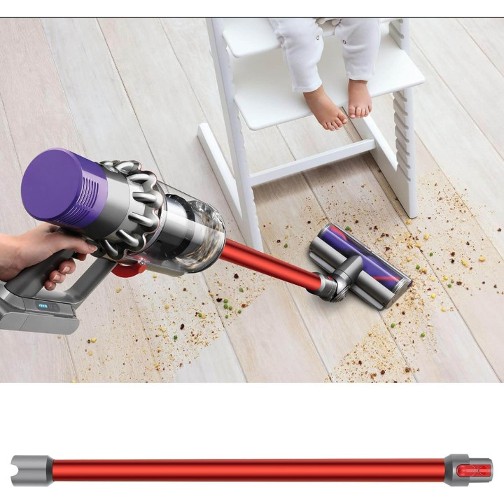 Asta Telescopica Rigida di Ricambio per Dyson V7/V8/V10/V11/V15 -UNIVERSALE- Tubo Aspirapolvere Prolunga Da 73cm Rosso
