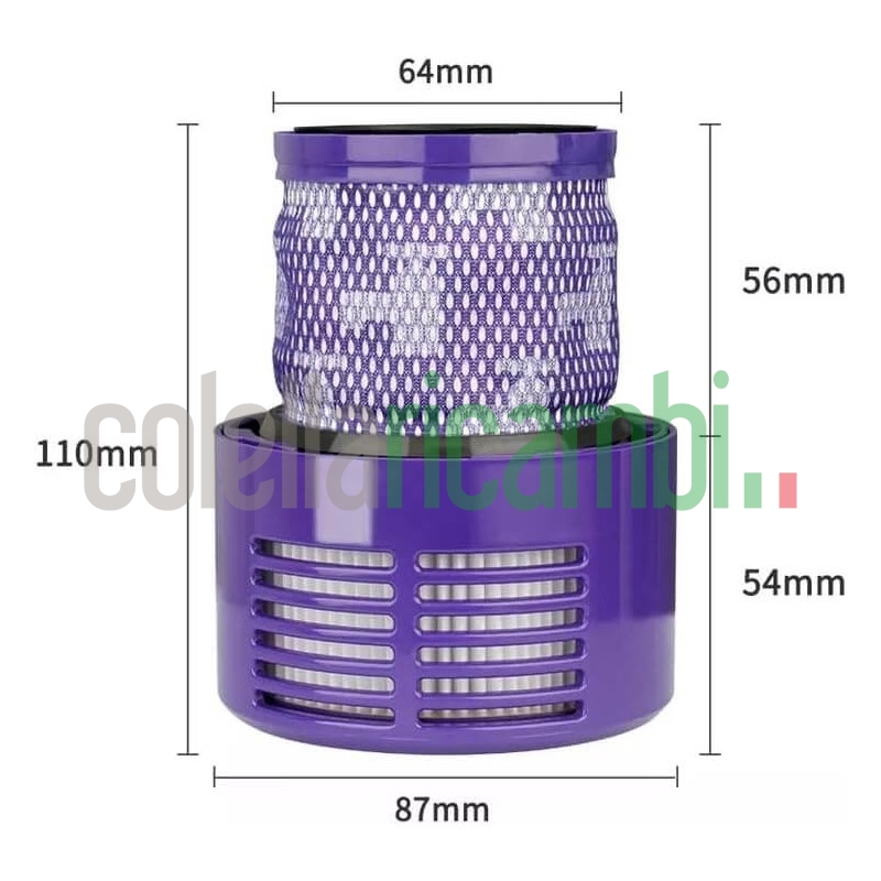 Filtro motore lavabile aspirapolvere Dyson V10 SV12 compatibile 969082-01