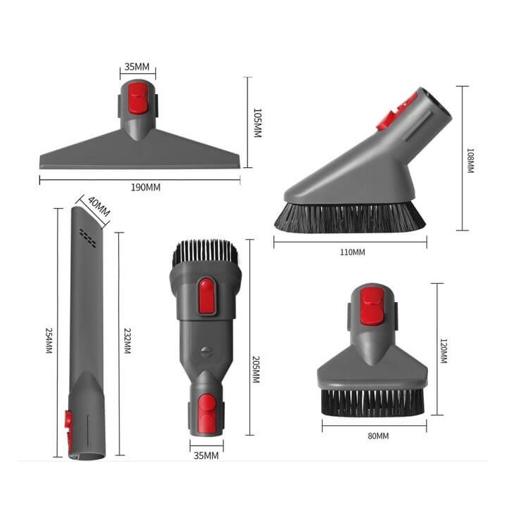Set 5 Accessori per Dyson Aspirapolvere  V7 V8 V10 V11