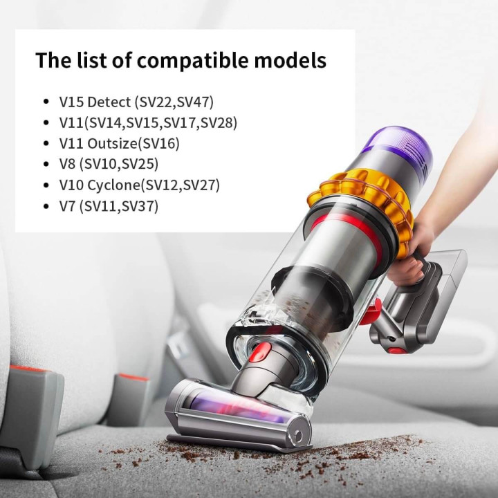Mini spazzola elettrica per Dyson V15 V11 V10 V8 V7