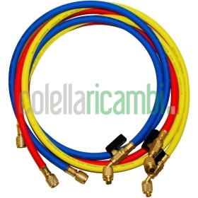 KIT 3 Tubi ricarica gas con attacco da 1/4"x5/16" con Rubinetto Lunghezza Tubi 150cm