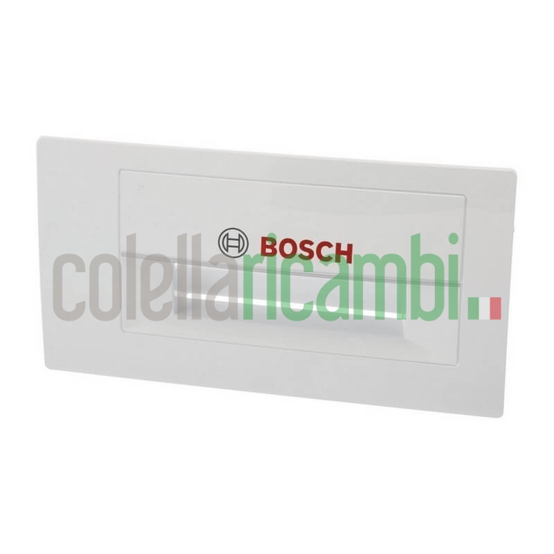 Maniglia frontalino del cassetto detersivo lavatrice Bosch 12028334